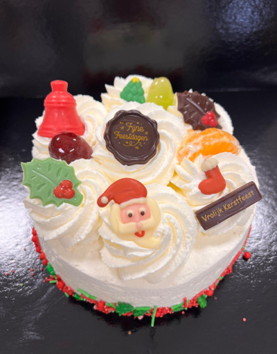 Afbeelding van Kerst slagroomtaart 6 personen rond